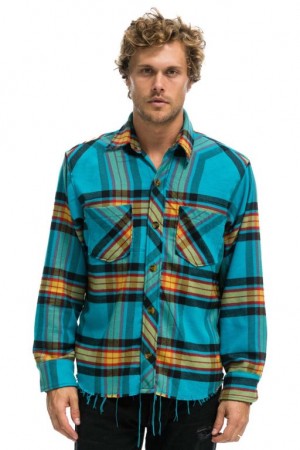 Camisa Aviator Nation Plaid Flannel Western Hombre Jackson Plaid | 70VMFRZOS