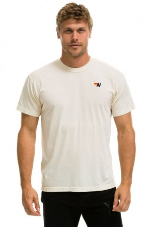 Camiseta Aviator Nation Basic Hombre White | 72QDIEOLX