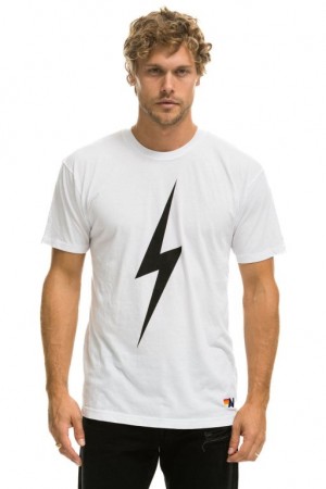 Camiseta Aviator Nation Bolt Mujer White | 29PSIWMCU