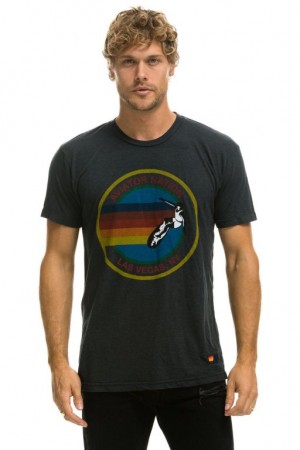 Camiseta Aviator Nation Las Vegas Hombre Grey | 73DPKFGOW