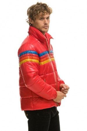 Chaquetas Aviator Nation 4 Stripe Luxe Traveler Hombre Pink | 67MDOAWZN