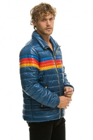 Chaquetas Aviator Nation 4 Stripe Traveler Hombre Deep Blue | 67DEWUCHY