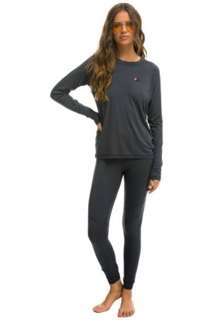 Chaquetas Aviator Nation Micro Modal Base Layer Set Mujer Titanium | 12CXMHGAR
