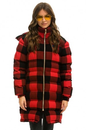 Chaquetas Aviator Nation Plaid Long Trekker Hombre Buffalo Plaid | 69GVNDBRX