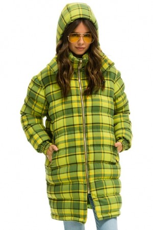 Chaquetas Aviator Nation Plaid Long Trekker Hombre Avocado Plaid | 69GWRVHUO
