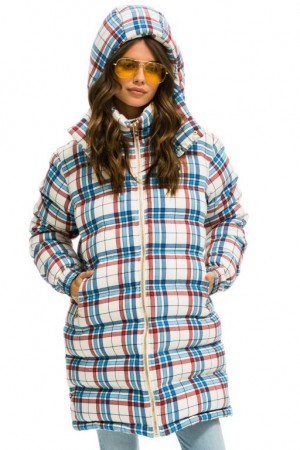 Chaquetas Aviator Nation Plaid Long Trekker Mujer Montauk Plaid | 10DRAPOVH