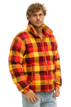 Chaquetas Aviator Nation Plaid Traveler Hombre Surfy Plaid | 65BIRLDSH