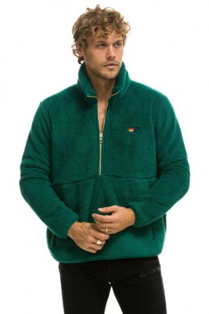 Chaquetas Aviator Nation Teddy Half Zip Hombre Amazon | 68VRZCAXN