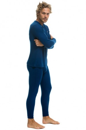 Chaquetas Aviator Nation Thermal Base Layer Set Hombre Royal | 64UZALHDI