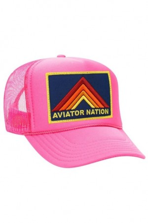 Gorras De Camionero Aviator Nation Mountain Stripe Vintage Hombre Blue Stripes | 81MFKBULR