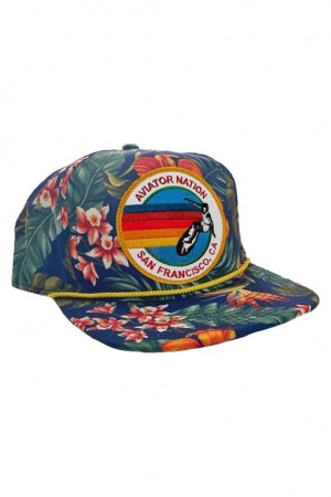 Gorras De Camionero Aviator Nation Signature San Francisco Vintage Safari Twill Low Rise Trucker Mujer Multicolor | 48HDIWYAG