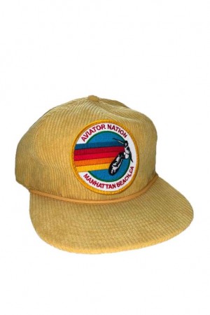 Gorras De Camionero Aviator Nation Signature Manhattan Beach Vintage Corduroy Trucker Hombre Multicolor | 80QZCGUWB