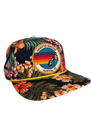 Gorras De Camionero Aviator Nation Signature Austin Vintage Safari Twill Low Rise Trucker Hombre Multicolor | 81DJTVOXL