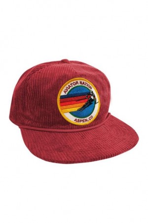 Gorras De Camionero Aviator Nation Signature Aspen Hombre Vintage Corduroy Trucker Hat | 81GBQUAIZ