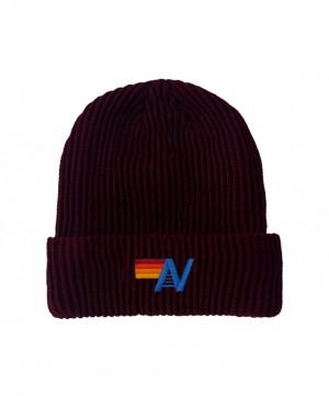 Gorro Aviator Nation Logo Rib Hombre Burgundy | 83TRDWLOF