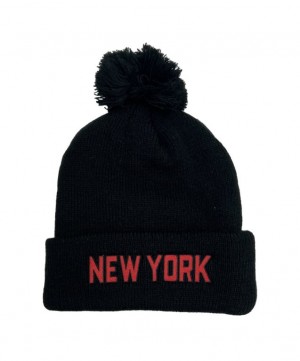 Gorro Aviator Nation New York Pom Pom Hombre Black | 83QJIZCGM