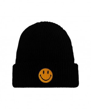 Gorro Aviator Nation Smiley Rib Hombre Black | 83GLBHOSY