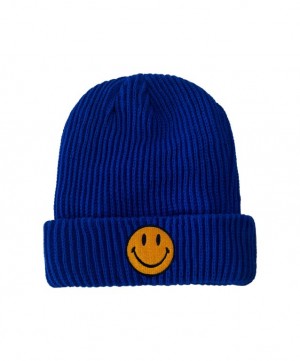 Gorro Aviator Nation Smiley Rib Hombre Royal | 83DNHLSKG