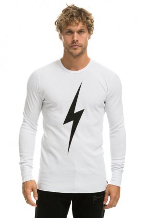 Manga Larga Aviator Nation Bolt Thermal Mujer White | 27QKASTRW