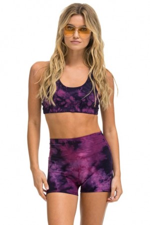 Pantalones Cortos Ciclismo Aviator Nation Hand Dyed 3 Inch Hi Rise Mujer Rose | 56AHKNRML