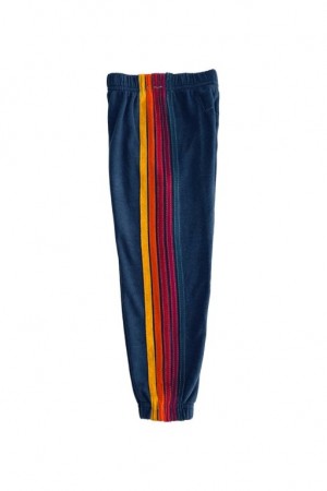 Pantalones Deportivos Aviator Nation 5 Stripe Niños Navy | 94ODZEMGU