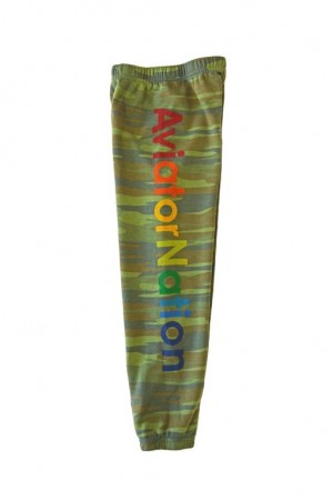 Pantalones Deportivos Aviator Nation Niños Camo | 94HTNOXJU
