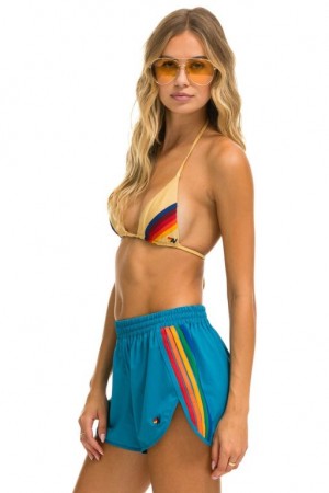 Short Aviator Nation 5 Stripe Flex Board Mujer Multicolor | 43NUIXJPR
