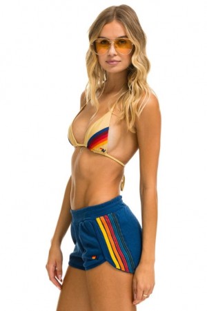 Short Aviator Nation 5 Stripe Jogger Mujer Royal | 42YIQBNAT