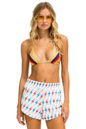 Short Aviator Nation Bolt Lounger Mujer White | 47DIEUTCB