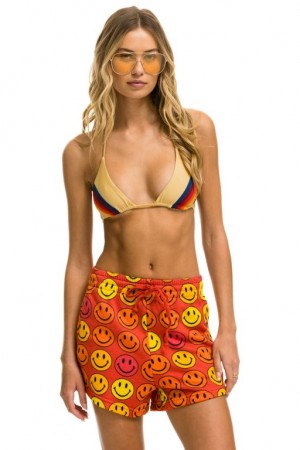 Short Aviator Nation Smiley Bingo Lounger Mujer Red | 43GTLZVUM