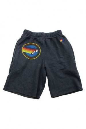 Short Aviator Nation Sweat Niños Grey | 96BWKYVAF