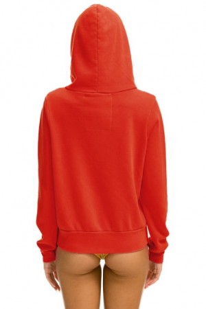 Sudadera con Capucha Aviator Nation 5 Stripe Hombre Red / Yellow / Purple | 62MABKHWP