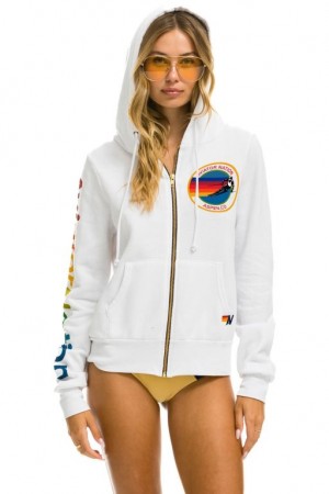 Sudadera con Capucha Aviator Nation Aspen Mujer White | 03JRKBHVI
