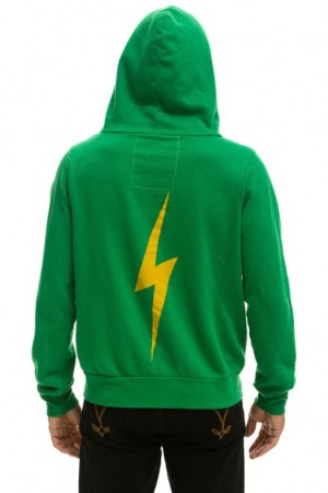 Sudadera con Capucha Aviator Nation Bolt Mujer Green | 01XIZCAFH