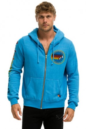 Sudadera con Capucha Aviator Nation Hombre Ocean | 61EIXQYLM