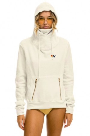 Sudadera con Capucha Aviator Nation Ninja Pullover Mujer White | 05GTVNJAM