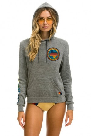 Sudadera con Capucha Aviator Nation Texas Pullover Mujer Grey | 06TZEVAUS