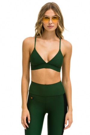 Sujetador Deportivo Aviator Nation Triangle Adjustable Mujer Forest | 57HTBLSUZ