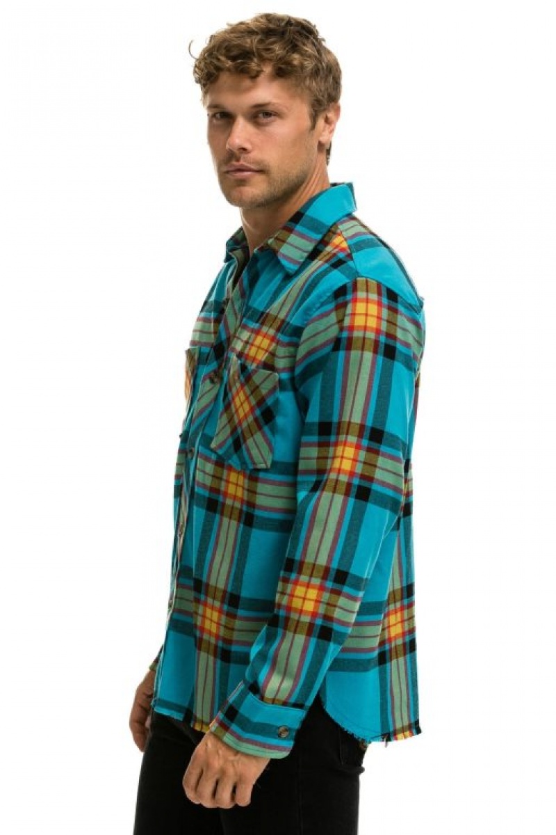 Camisa Aviator Nation Plaid Flannel Light Weight Western Mujer Jackson Plaid | 27FUHVWKS