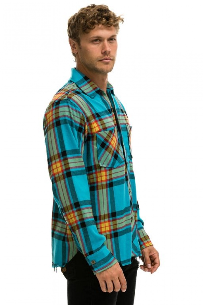 Camisa Aviator Nation Plaid Flannel Light Weight Western Mujer Jackson Plaid | 27FUHVWKS