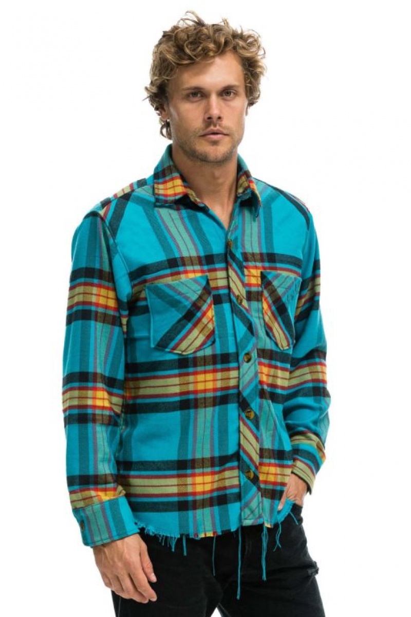 Camisa Aviator Nation Plaid Flannel Western Hombre Jackson Plaid | 70VMFRZOS