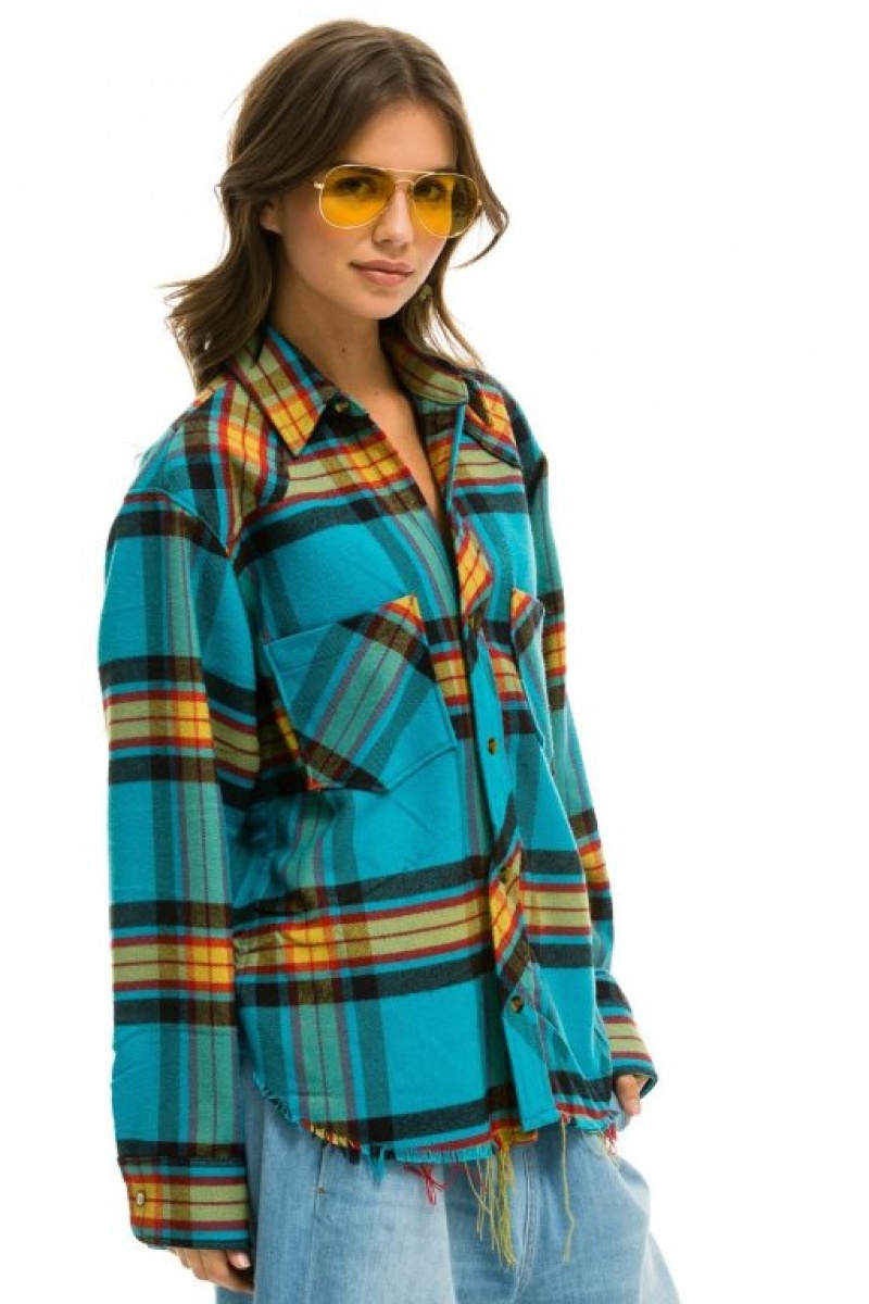 Camisa Aviator Nation Plaid Flannel Western Hombre Jackson Plaid | 70VMFRZOS