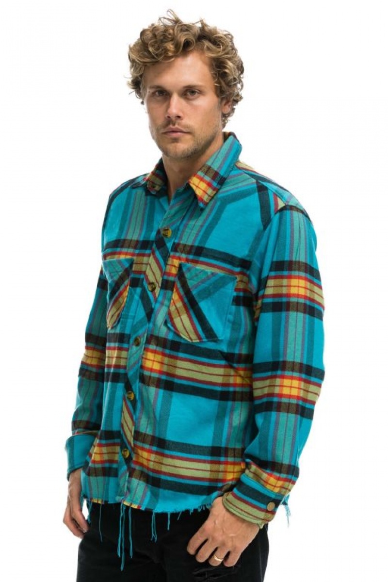 Camisa Aviator Nation Plaid Flannel Western Hombre Jackson Plaid | 70VMFRZOS