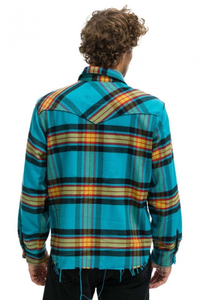 Camisa Aviator Nation Plaid Flannel Western Hombre Jackson Plaid | 70VMFRZOS