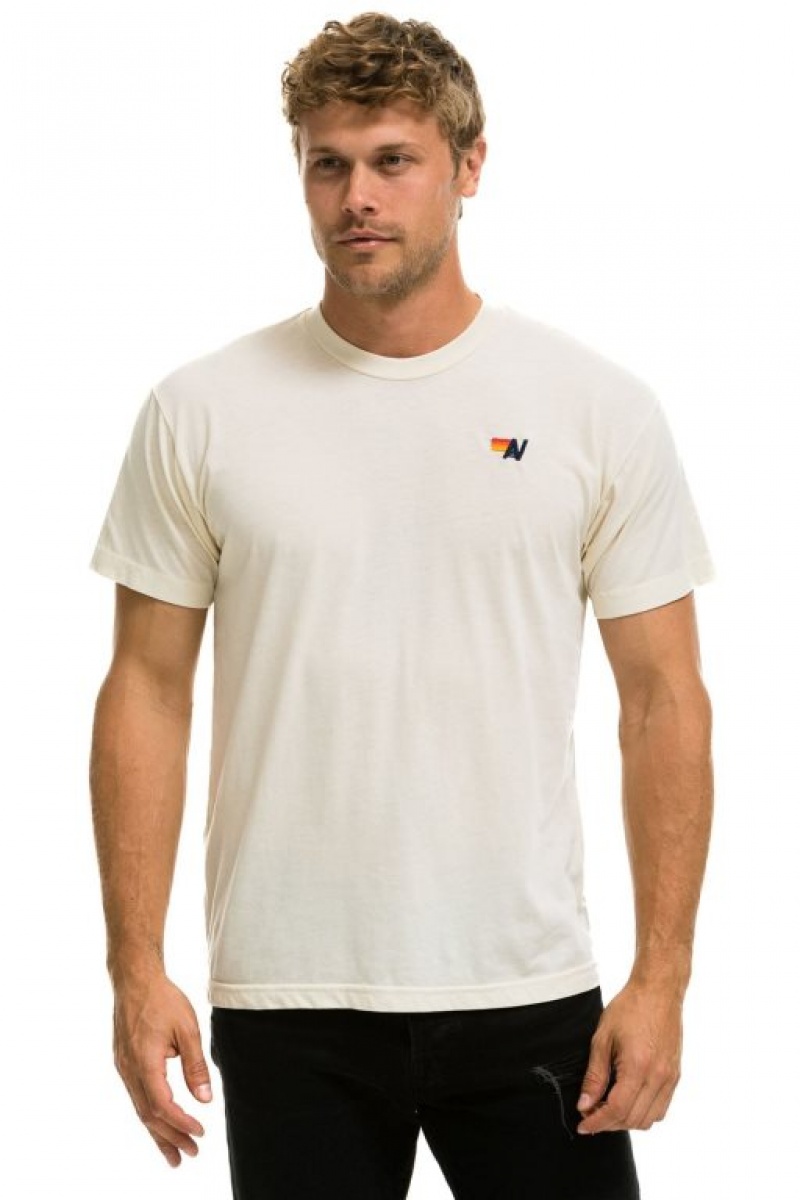 Camiseta Aviator Nation Basic Hombre White | 72QDIEOLX
