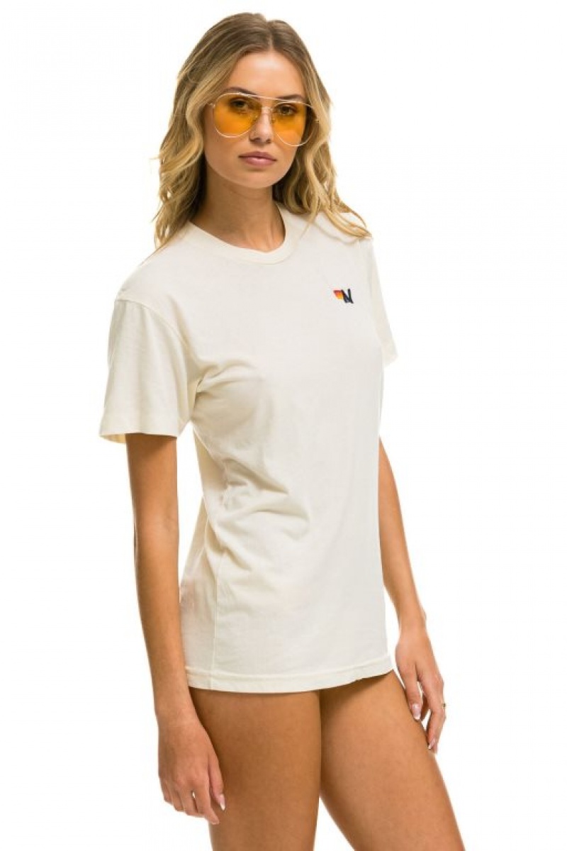 Camiseta Aviator Nation Basic Hombre White | 72QDIEOLX