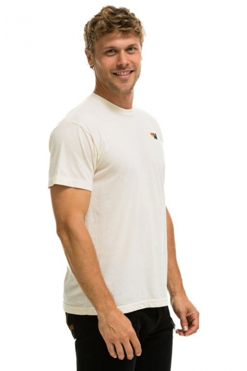 Camiseta Aviator Nation Basic Hombre White | 72QDIEOLX
