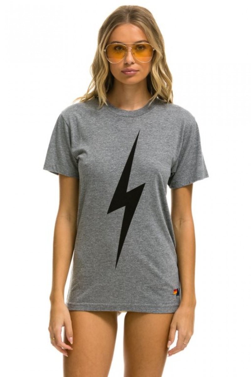 Camiseta Aviator Nation Bolt Hombre Grey | 72PDBUAYX