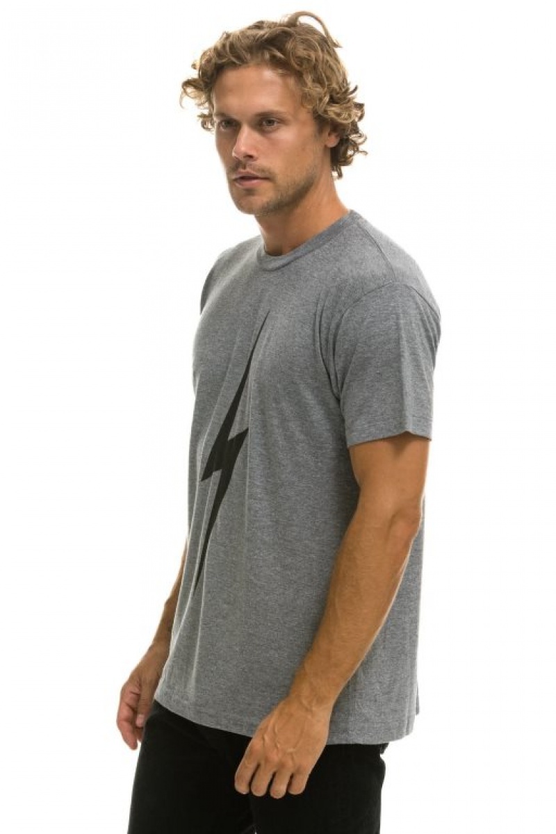 Camiseta Aviator Nation Bolt Hombre Grey | 72PDBUAYX