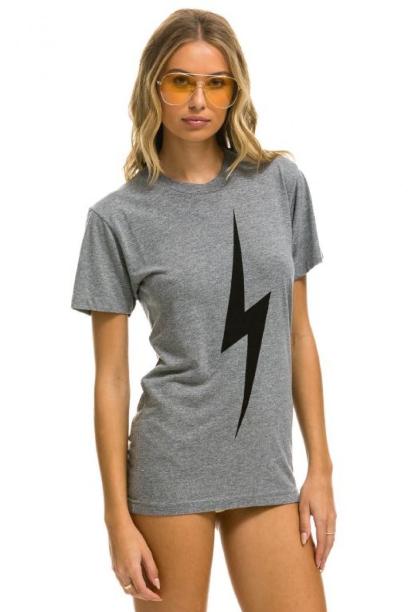 Camiseta Aviator Nation Bolt Hombre Grey | 72PDBUAYX